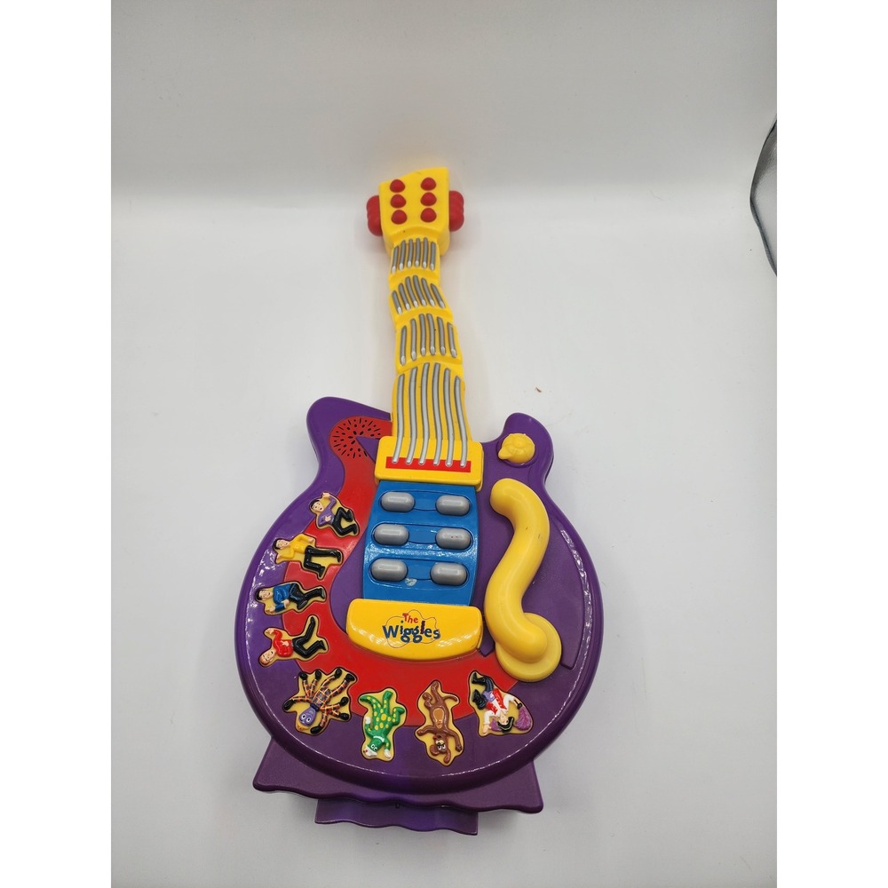 The Wiggles Spin Master Musical Toy Guitar Purple Yellow 2004 One Size